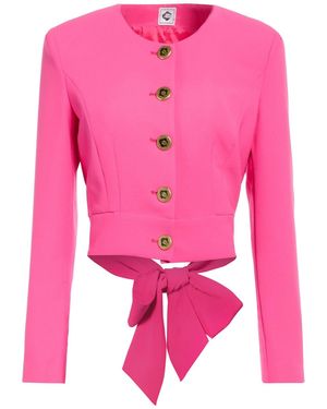 DOUBLE C Fuchsia Jacket Polyester, Elastane - Pink