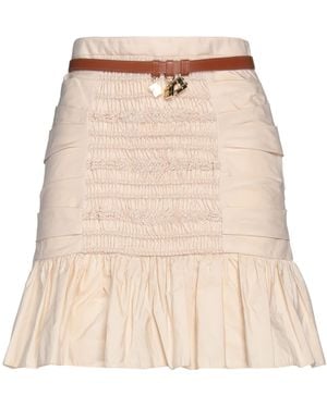 Elisabetta Franchi Mini Skirt Polyester - Natural