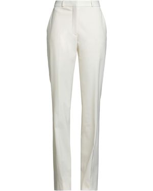 Del Core Cream Pants Polyester, Virgin Wool, Elastane, Acetate, Silk - White