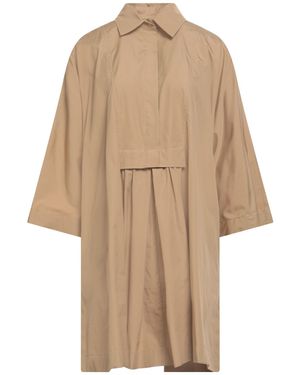 Max Mara Edwige Cotton Mini-Dress in Brown | Lyst