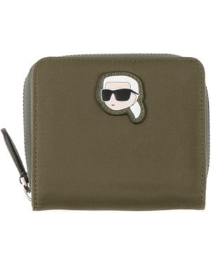 Karl Lagerfeld Military Wallet Polyurethane, Recycled Polyamide - Green