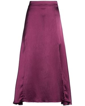 Officine Generale Plum Midi Skirt Viscose - Purple