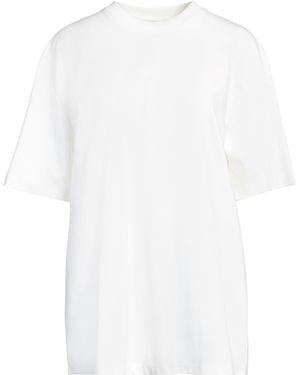 Agnona Ivory T-Shirt Cotton, Metal - White