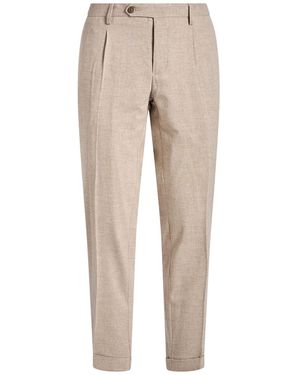 TWENTY-ONE by ANTONIO CARNEVALE Pants Wool, Cotton, Polyamide, Viscose, Elastane - Natural