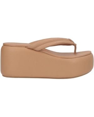 Le Silla Camel Thong Sandal Leather - Natural