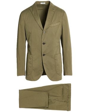 Boglioli Military Suit Cotton, Elastane - Green