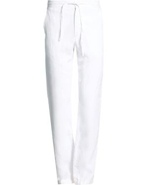 120% Lino Trousers Linen - White