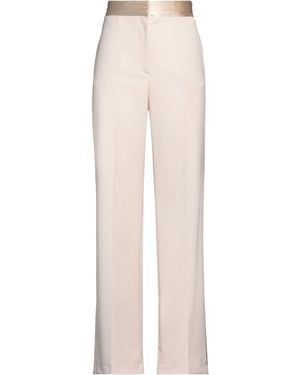 Semicouture Cream Trousers Polyester, Virgin Wool, Elastane - White