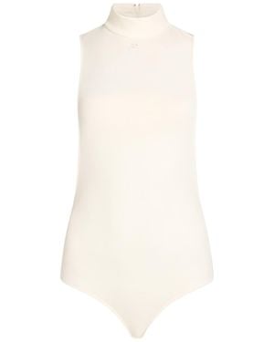 Courreges Bodysuit Viscose, Elastane - White