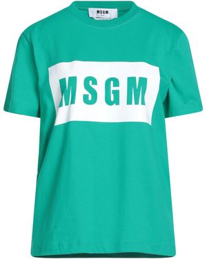 MSGM Emerald T-Shirt Cotton - Green