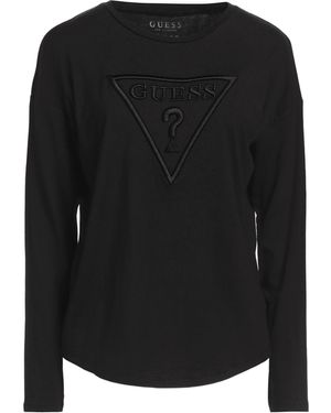 Guess T-Shirt Viscose, Cotton, Elastane - Black