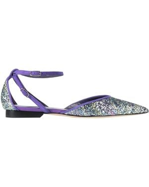 Lella Baldi Ballet Flats Leather, Textile Fibers - Blue