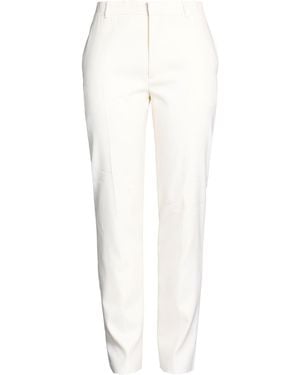McQueen Cream Trousers Wool, Silk - White