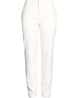 McQueen Cream Trousers Wool, Silk - White