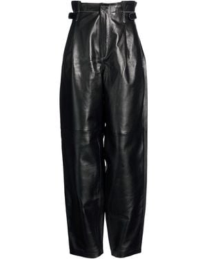 The Mannei Pants Leather - Black