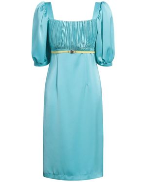 Tassos Mitropoulos Midi Dress Pes - Blue