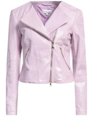 Patrizia Pepe Lilac Jacket Lambskin - Pink