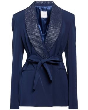 SILENCE LIMITED Blazer Pes, Elastane - Blue