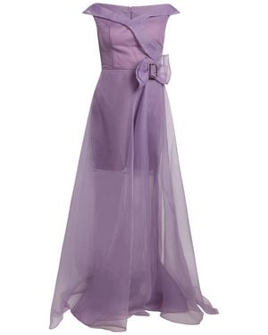 Mikael Aghal Lilac Maxi Dress Polyester - Purple
