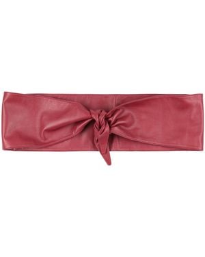 Tod's Burgundy Belt Leather - Red