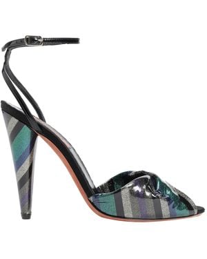 Missoni Sandals Soft Leather, Textile Fibres - Blue