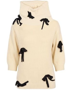 Aniye By Ivory Turtleneck Cotton, Viscose - Natural