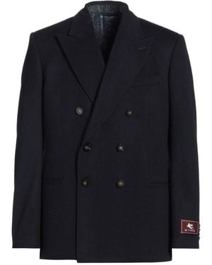 Etro Midnight Blazer Cashmere - Blue