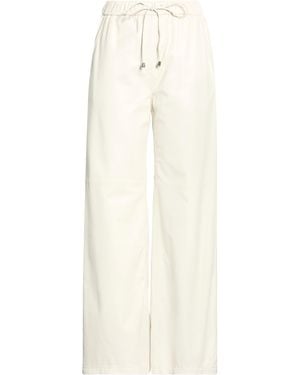Enes Ivory Pants Lambskin - White