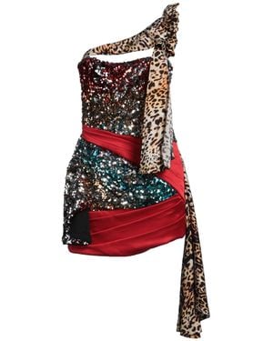 Halpern Mini Dress Polyester, Acetate, Viscose, Silk - Red