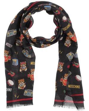 Moschino Scarf Modal, Wool - Black