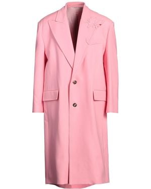 Valentino Garavani Overcoat & Trench Coat Virgin Wool, Silk, Polyester, Cotton - Pink