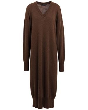 Aragona Dark Midi Dress Cashmere - Brown