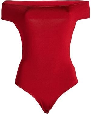 Alexandre Vauthier Rust Bodysuit Viscose, Polyamide, Elastane - Red