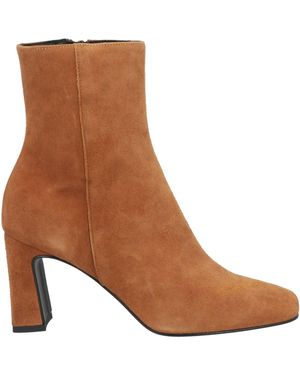 PAOLO MATTEI Camel Ankle Boots Leather - Brown