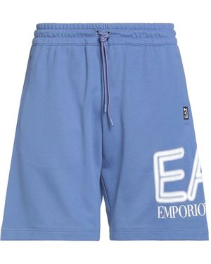 EA7 Light Shorts & Bermuda Shorts Cotton - Blue