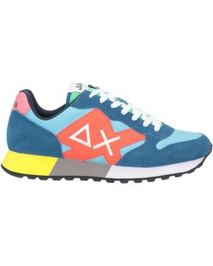 Sun 68 Azure Sneakers Textile Fibers, Soft Leather - Blue