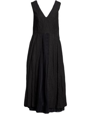 Marni Midi Dress Cotton, Silk, Linen - Black