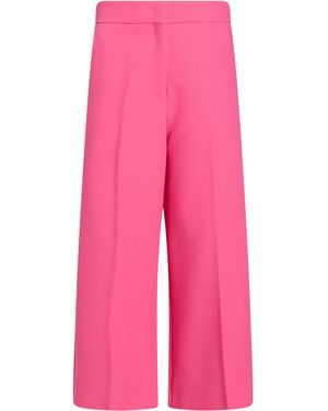 MSGM Fuchsia Trousers Polyester, Viscose, Elastane - Pink