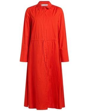 Attic And Barn Midi Dress Cotton - Red