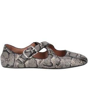 Alaïa Ballet Flats Leather - Gray