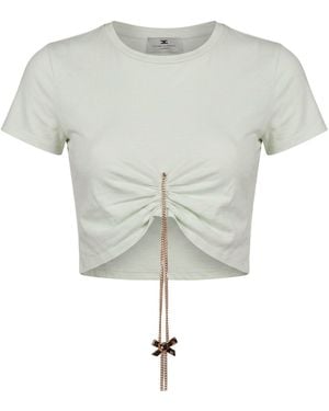 Elisabetta Franchi T-Shirt Cotton - Gray