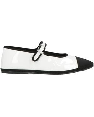 DROGHERIA CRIVELLINI Ballet Flats Textile Fibers - White