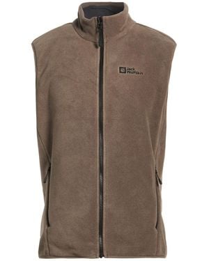 Jack Wolfskin Khaki Vest Polyester - Brown