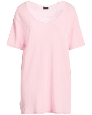 Blauer Pullover - Rosa