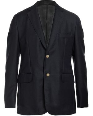 dunhill Midnight Blazer Mohair Wool, Wool - Blue
