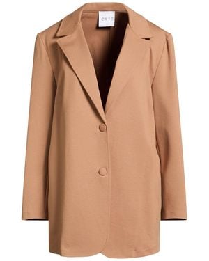 Exte Camel Blazer Viscose, Nylon, Elastic Fibers - Natural