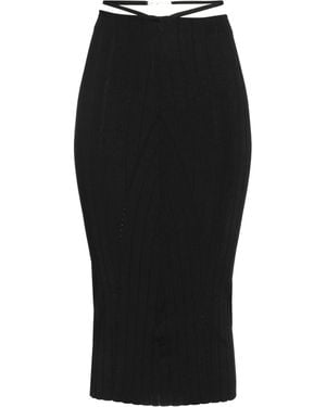 Jacquemus Knit Viscose-Blend Pencil Skirt - Black