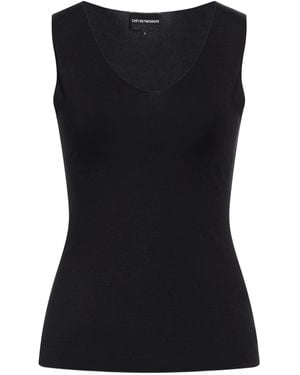 Emporio Armani Tank Top Viscose, Elastane - Black
