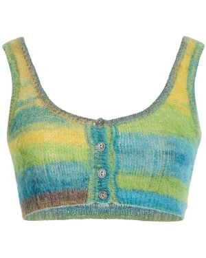 RE/DONE Top Cotton, Polyamide, Alpaca Wool, Mohair Wool - Blue