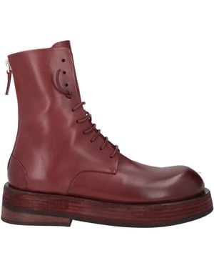 Marsèll Burgundy Ankle Boots Leather - Purple